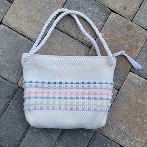 Vintage Woven Pastel Neon Zipper Purse
